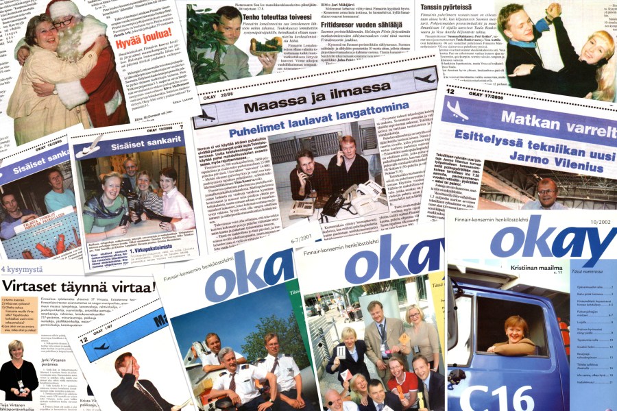 Pictures of Finnair Okay Magazine.